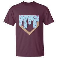 Baseball Ice Cream Dripping T Shirt Home Plate Drip
