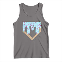 Baseball Ice Cream Dripping Tank Top Home Plate Drip