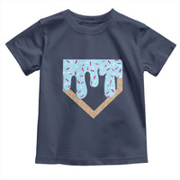 Baseball Ice Cream Dripping Toddler T Shirt Home Plate Drip