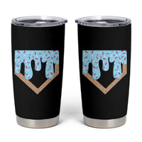 Baseball Ice Cream Dripping Tumbler Cup Home Plate Drip