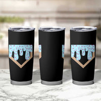 Baseball Ice Cream Dripping Tumbler Cup Home Plate Drip