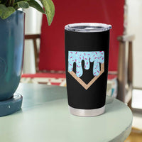 Baseball Ice Cream Dripping Tumbler Cup Home Plate Drip