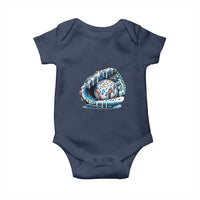 Baseball Drip Sprinkles Ice Cream Baby Onesie Ball and Glove Dripping