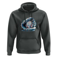 Baseball Drip Sprinkles Ice Cream Hoodie Ball and Glove Dripping