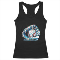 Baseball Drip Sprinkles Ice Cream Racerback Tank Top Ball and Glove Dripping