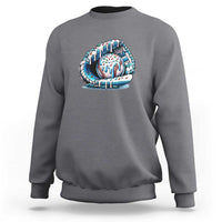 Baseball Drip Sprinkles Ice Cream Sweatshirt Ball and Glove Dripping