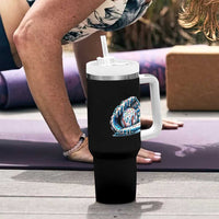 Baseball Drip Sprinkles Ice Cream Tumbler With Handle Ball and Glove Dripping