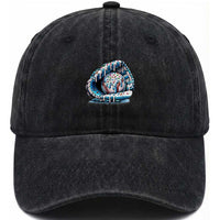 Baseball Drip Sprinkles Ice Cream Washed Cotton Baseball Cap Ball and Glove Dripping