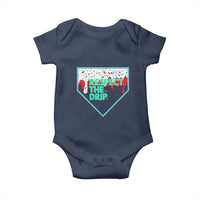 Baseball Home Plate Dripping Ice Cream Baby Onesie Respect The Drip Social Club Sprinkles