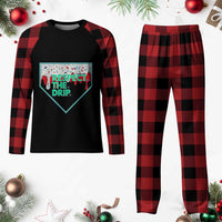 Baseball Home Plate Dripping Ice Cream Plaid Pajama Set Respect The Drip Social Club Sprinkles - Wonder Print Shop