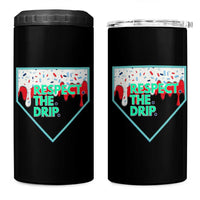 Baseball Home Plate Dripping Ice Cream 4 in 1 Can Cooler Tumbler Respect The Drip Social Club Sprinkles