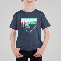 Baseball Home Plate Dripping Ice Cream T Shirt For Kid Respect The Drip Social Club Sprinkles