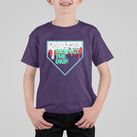 Baseball Home Plate Dripping Ice Cream T Shirt For Kid Respect The Drip Social Club Sprinkles
