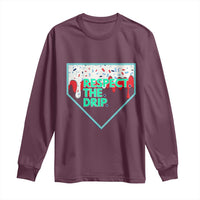 Baseball Home Plate Dripping Ice Cream Long Sleeve Shirt Respect The Drip Social Club Sprinkles