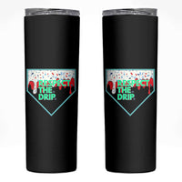 Baseball Home Plate Dripping Ice Cream Skinny Tumbler Respect The Drip Social Club Sprinkles