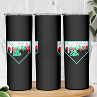 Baseball Home Plate Dripping Ice Cream Skinny Tumbler Respect The Drip Social Club Sprinkles