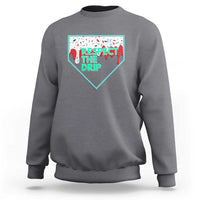Baseball Home Plate Dripping Ice Cream Sweatshirt Respect The Drip Social Club Sprinkles