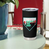 Baseball Home Plate Dripping Ice Cream Tumbler Cup Respect The Drip Social Club Sprinkles