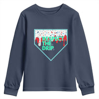 Baseball Home Plate Dripping Ice Cream Youth Sweatshirt Respect The Drip Social Club Sprinkles