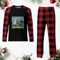 Funny Leprechaun Hold Your Horse Plaid Pajama Set Unicorn St Patrick's Day - Wonder Print Shop