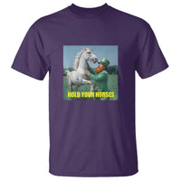 Funny Leprechaun Hold Your Horse T Shirt Unicorn St Patrick's Day