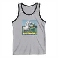 Funny Leprechaun Hold Your Horse Tank Top Unicorn St Patrick's Day