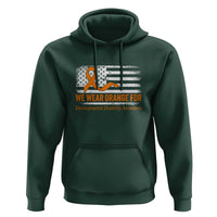 Developmental Disability Awareness Hoodie US American Flag We Wear Orange
