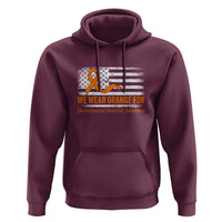 Developmental Disability Awareness Hoodie US American Flag We Wear Orange