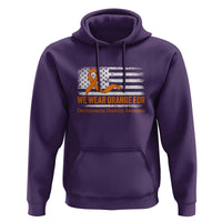 Developmental Disability Awareness Hoodie US American Flag We Wear Orange