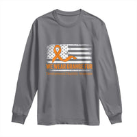 Developmental Disability Awareness Long Sleeve Shirt US American Flag We Wear Orange