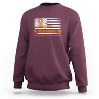 Developmental Disability Awareness Sweatshirt US American Flag We Wear Orange