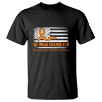 Developmental Disability Awareness T Shirt US American Flag We Wear Orange