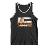 Developmental Disability Awareness Tank Top US American Flag We Wear Orange