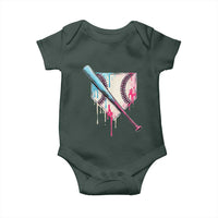 Baseball Home Plate Drip With Sprinkles Baby Onesie