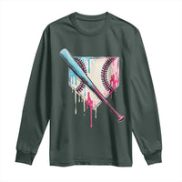 Baseball Home Plate Drip With Sprinkles Long Sleeve Shirt