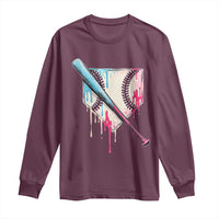 Baseball Home Plate Drip With Sprinkles Long Sleeve Shirt