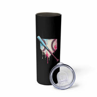 Baseball Home Plate Drip With Sprinkles Skinny Tumbler