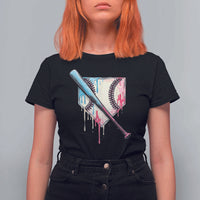 Baseball Home Plate Drip With Sprinkles T Shirt For Women