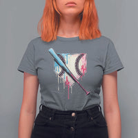 Baseball Home Plate Drip With Sprinkles T Shirt For Women