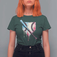 Baseball Home Plate Drip With Sprinkles T Shirt For Women