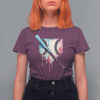 Baseball Home Plate Drip With Sprinkles T Shirt For Women