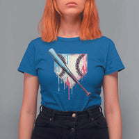 Baseball Home Plate Drip With Sprinkles T Shirt For Women