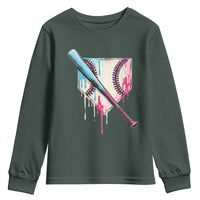 Baseball Home Plate Drip With Sprinkles Youth Sweatshirt