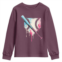Baseball Home Plate Drip With Sprinkles Youth Sweatshirt
