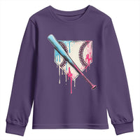 Baseball Home Plate Drip With Sprinkles Youth Sweatshirt
