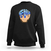Blue Ice Cream Cone Baseball Glove Drip Sweatshirt