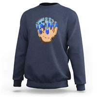 Blue Ice Cream Cone Baseball Glove Drip Sweatshirt
