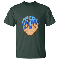 Blue Ice Cream Cone Baseball Glove Drip T Shirt