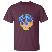 Blue Ice Cream Cone Baseball Glove Drip T Shirt