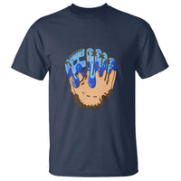 Blue Ice Cream Cone Baseball Glove Drip T Shirt